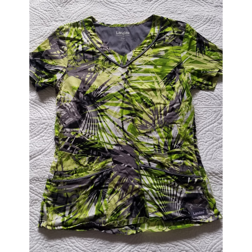 Tropical Landau Scrub Top